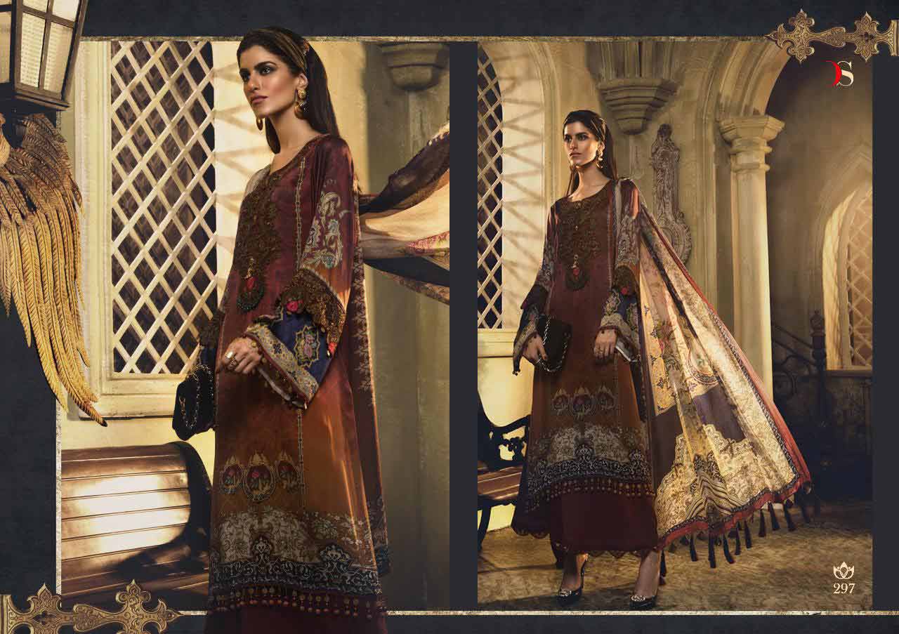 Maria B Silk Deepsy Satin Silk Handwork Suits Maria B Silk Deepsy Satin Silk Handwork Suits